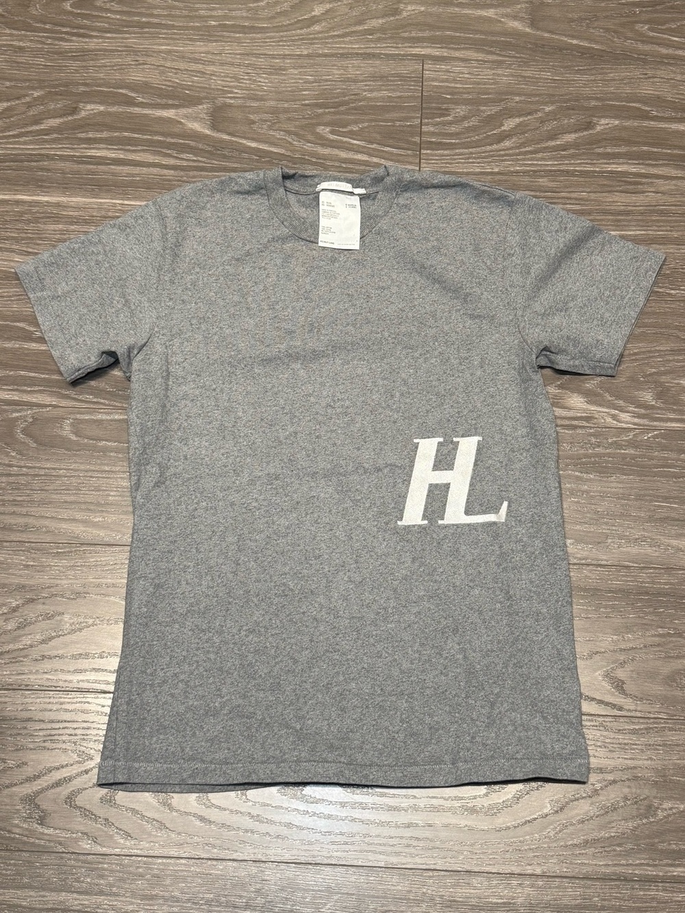 Helmut Lang Gray HL Logo Tee
